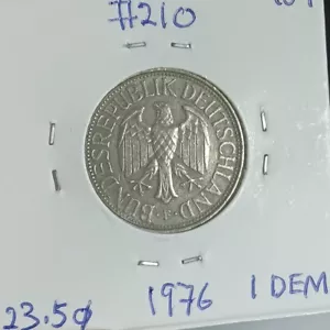 1 DEM Germany Coin 1976 (VF) #210 - Picture 1 of 2