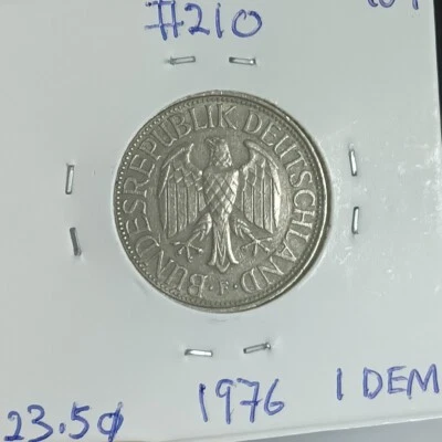 1 DEM Germany Coin 1976 (VF) #210 - Image 1 of 2