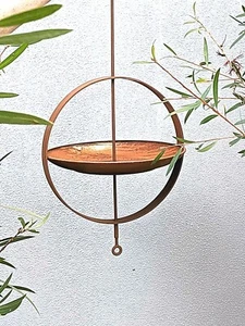 small DESIGN NATIVE BIRD hanging feeder RUST NEW 28cm - Picture 1 of 6