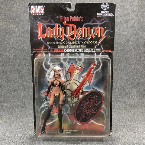 Vintage 1997 Chaos! Comics Brian Pulido's Lady Demon 6" Action Figure - Sealed Cover