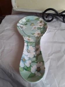 Floral Melamine Spoon Rest for Keller Charles Philadelphia Susan Winget Signed - Picture 1 of 9
