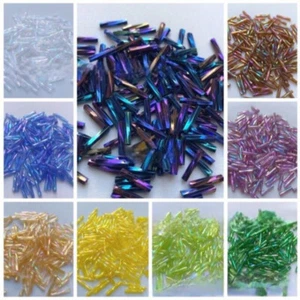 300 piezas 2x12 mm cuentas de tubo espiral serie bordado francés cuentas de tubo cosidas a mano hágalo usted mismo - Imagen 1 de 19