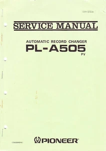 Service Manual-Anleitung für Pioneer PL-A505  - Picture 1 of 1