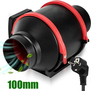100mm Turboventilator Grow Abluft Lüfter Rohrventilator für Growbox Growzelt - Bild 1 von 12
