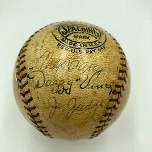 Dazzy Vance Max Carey Dave Bancroft Sam Rice Goose Goslin Signed Baseball JSA - Picture 1 of 13