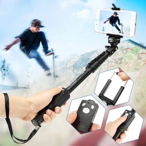 Perte à selfie universelle monopode portable extensible Bluetooth avec obturateur à distance - Photo 1 sur 7