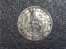 1927 UK Great Britain 6 Pence Silver Coin