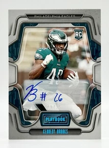 2022 Panini Playbook Platinum #160 Kennedy Brooks RC Auto 9/25 Eagles - Picture 1 of 2