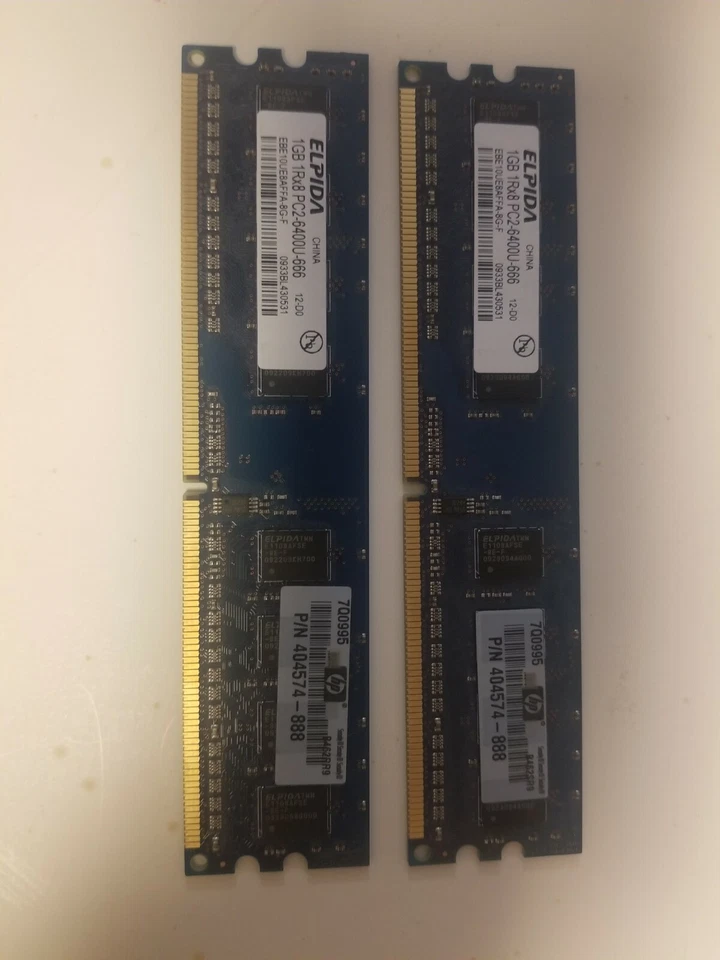 Elpida 1GB PC2-6400 (DDR2-800) Computer Memory (RAM) - Image 1 of 1