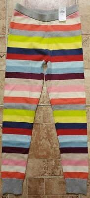Gap Kids Sweater Leggings Crazy Stripes Rainbow Wool Blend Size M (8) NWT - Image 1 of 4