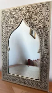 Amazigh tradizionale bellissimo specchio ottone marocchino fatto a mano decorazione parete bella gif - Foto 1 di 17