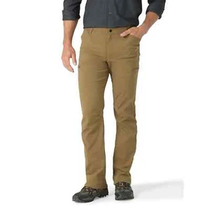 Wrangler Cargo Pant Men’s Brown Straight Leg Elastic Waistband , Size 42x32 - Picture 1 of 5