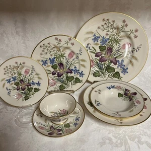 FRANCISCAN FINE CHINA DINNER SET “MARIROSA” 42 PIECES , FOR 6 PERSON CALIFORNIA - Picture 1 of 8