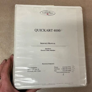 DANE Quickart 4000 OPERATION MAINTENANCE & PARTS MANUAL, ELECTRIC UTILITY PUSHER - Picture 1 of 8