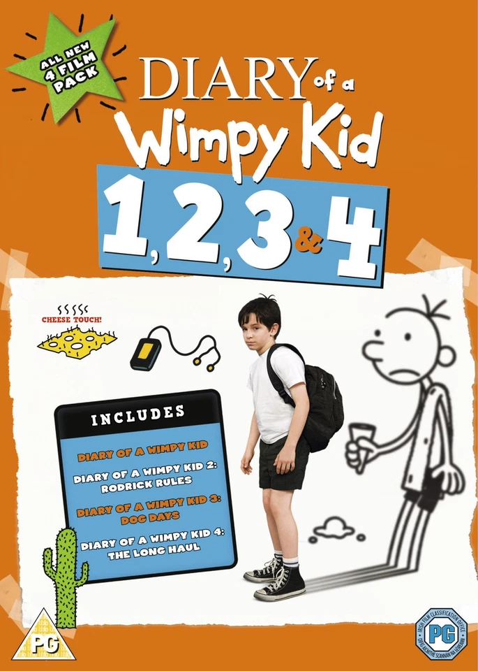 Diary of a Wimpy Kid 1, 2, 3 & 4 (DVD) Elise Gatien Chris Coppola (UK IMPORT) - Image 1 of 2