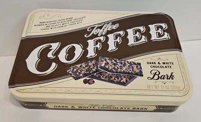 Candy Bark Tin Toffee/Coffee/Chocolate Hinged Reusable **Empty**9"x6"x1.5" - Image 1 of 4