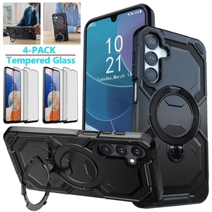 Funda con anillo magnético/protector de pantalla para Samsung Galaxy A14 4G/5G - Imagen 1 de 18