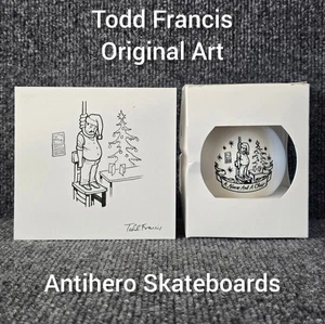 Todd Francis Tis The Season For Suicide SIGNED Original Art & Ornament Antihero - Picture 1 of 6