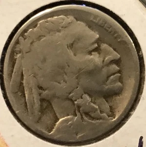 𦬠1924 d 5c Indian Head U. S. A. Buffalo Nickel πΊπΈ ^ROARiNG TWENties ERa π· - Picture 1 of 8