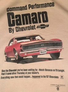 1967 Chevrolet Camaro Hoodie Sweatshirt Kapuzenpullover Large Command Performanc - Bild 1 von 5