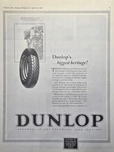 Anuncio impreso vintage Dunlop Tire Industry Founders The Great Stone Face 1927 - Imagen 1 de 4