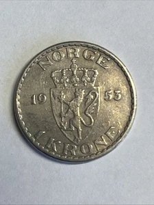 Norwegen, 1 Krone, 1953 - Bild 1 von 2