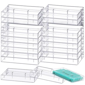 30 Pcs Audio Cassette Storage Cases Plastic Cassette Tape Cases Blank Voice R... - Picture 1 of 6