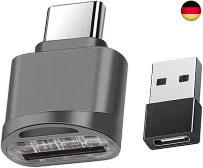YRIKE Micro SD Kartenleser USB C, Typ C Kartenleser mit USB C Adapter, OTG USB C auf