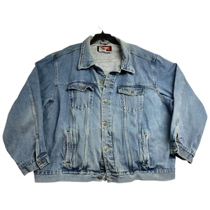 Chaqueta Wrangler Hero Para Hombres 4XL Azul Denim Camionero Abrigo Botón Delantero Informal - Imagen 1 de 9