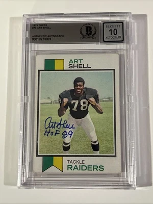 1973 Topps Art Shell Rookie Signed / Auto.  BAS 10 - Image 1 of 2