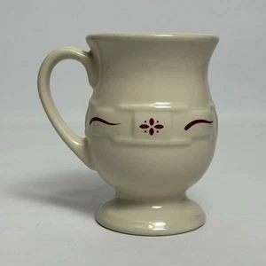 Longaberger Woven Traditions Red Pedestal Coffee Footed Latte Mug Grandmug 16oz - Picture 1 of 14