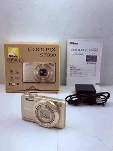 MINT Nikon COOLPIX S7000 Zoom 16MP Digital Camera - WiFi, Full HD, Gold - Picture 1 of 10