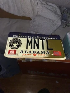 ALABAMA UNIVERSITY OF MONTEVALLO GRAPHIC COLLEGIATE LICENSE PLATE " MNTL" AL - Picture 1 of 3