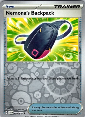 Nemona’s Backpack Reverse Holo 083/091 SV: Paldean Fates Uncommon - NM - Image 1 of 2