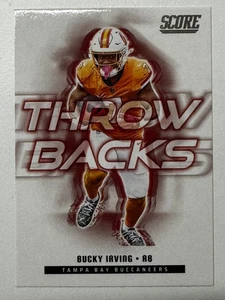 2025 Score Bucky Irving Throw Backs #23 Tampa Bay Buccaneers - Imagen 1 de 2