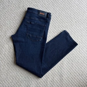 Jeans Hugo Boss Delaware 38x32 blu slim fit denim elasticizzato uomo taglia W38 L32 - Foto 1 di 21