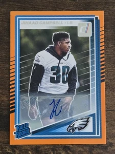 2025 Panini Donruss - Rated Rookie Jihaad Campbell #343 Orange Autographs... - Bild 1 von 2