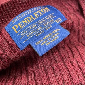 Pendleton Cardigan Vest 100% Merino Wool Men's Size XL Ribbed Knit Sweater - Picture 1 of 11