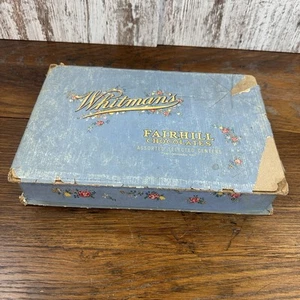 VINTAGE RARE WHITMAN'S FAIRHILL CHOCOLATES BOX-EMPTY-ASSORTED SELECTED CENTERS - Picture 1 of 13