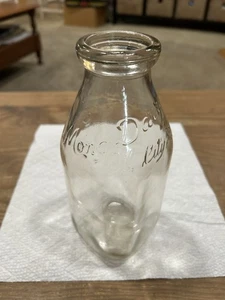 Antike Mong's Dairy Oil City Pa 1 Qt. Milchflasche aus Glas - Bild 1 von 9