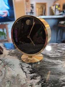 Vintage Howard Miller W. Germany Brass Museum Clock Emeralds & Diamond - Picture 1 of 3