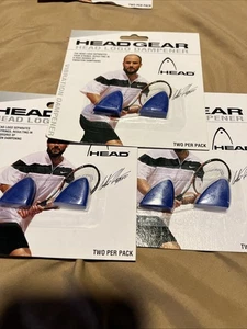 3 2 Pack Head Gear Head Logo Vibration Dampener For Tennis Blue - Picture 1 of 5