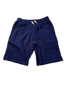 NWT Lands’ End Boys Husky Size L 10-12 Navy French Terry Shorts Pockets - Picture 1 of 7