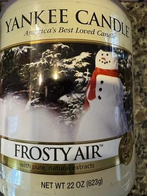 RARE FROSTY AIR Yankee Candle!  Only 2 Other Unlit On eBay! - Image 1 of 4