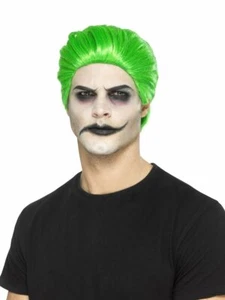 Smiffys Slick Trickster Green Joker Wig Adult Halloween Costume Accessory 45054 - Imagen 1 de 3