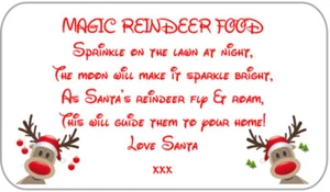 Magic Reindeer Food Stickers Labels School Christmas Fund Raising Craft Fairs 63 - Picture 1 of 3