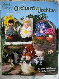 Amer School NWK 1260 ORCHARD URCHINS crochet 11 6 3/4" dolls 1998 16pg booklet - Picture 1 of 4