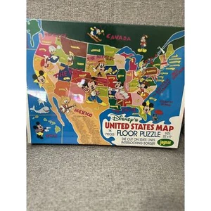 PUZZLE DE PISO JAYMAR MAPA DE ESTADOS UNIDOS DE DISNEY 75 PIEZAS NUEVO EN CAJA - Imagen 1 de 4