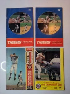 Vintage Detroit Tigers Programs / Scorebooks - 1967 - 1974 - 1972 ALCS W/ Ticket - Picture 1 of 14