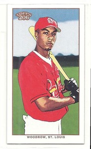 2002 Topps 206 Mini Tolstoi Black Justin Woodrow 153